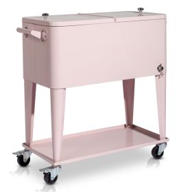 Freezer & Insulated Trolley 87.5x39x91cm Pink