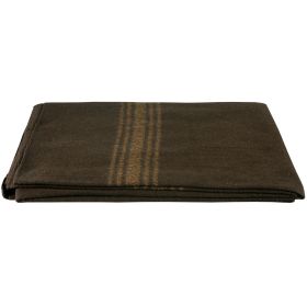 CAMEL-STRIPED WOOL BLANKET