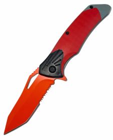 Tiger USA Spring Assisted Knife RED and BlackTanto