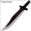 Jungle King Survival Fixed Blade Knife with Sheath (Black)