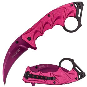 Tiger-USA Spring Assisted Ergogrip Karambit Knife - Pink