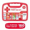 Johnson & Johnson All-Purpose Portable Compact First Aid Kit, 160-Piece Set for Travel and Home
