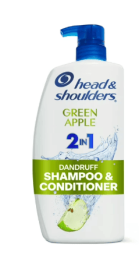 Head and Shoulders 2 in 1 Dandruff Shampoo and Conditioner, Green Apple, 28.2 oz