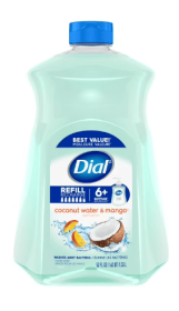 Dial Liquid Hand Soap Refill, Coconut Water & Mango, 52 fl oz