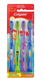 Colgate Kids Toothbrush Value Pack, Ocean Explorer, Extra Soft, 4 Pack