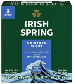 Irish Spring Men's Bar Soap, Moisture Blast