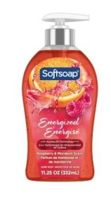 Softsoap Energized Liquid Hand Soap, Paraben Free, pH Balanced, Raspberry and Mandarin Scent, 11.25 fl oz Pump Bottle