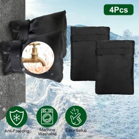4Pcs Outdoor Faucet Covers Outside Garden Faucet Socks Winter Faucet Hose Bib Protector Spout Cover for Winter Freeze Protection