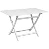 Garden Table White 47.2"x27.5"x29.5" Solid Acacia Wood