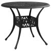 Patio Table Black 35.4"x35.4"x29.1" Cast Aluminum