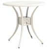 Patio Table White 30.7"x30.7"x28.3" Cast Aluminum