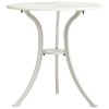 Patio Table White 24.4"x24.4"x25.6" Cast Aluminum
