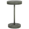 Patio Table Gray 23.8"x41.7" Poly Rattan