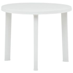Patio Table White 35" Plastic