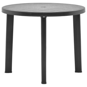 Patio Table Anthracite 35" Plastic