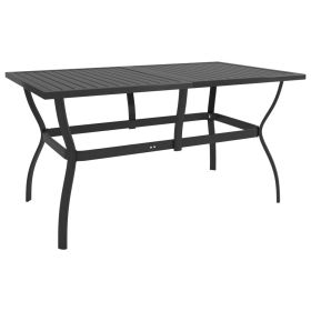 Patio Table Anthracite 55.1"x31.5"x28.3" Steel