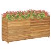 Raised Bed 59.1"x15.7"x28.3" Solid Wood Teak and Steel