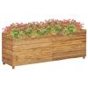 Raised Bed 59.1"x15.7"x21.7" Solid Wood Teak and Steel
