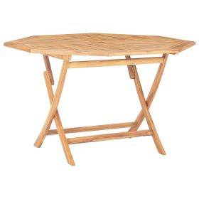 Folding Patio Table 47.2"x47.2"x29.5" Solid Teak Wood