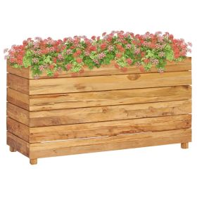 Raised Bed 39.4"x15.7"x21.7" Solid Wood Teak and Steel