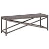 Patio Bench 47.2" Poly Rattan Gray