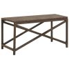 Patio Bench 31.5" Poly Rattan Brown
