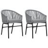 Patio Chairs 2 pcs Anthracite PE Rattan