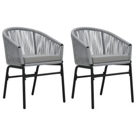 Patio Chairs 2 pcs Anthracite PE Rattan