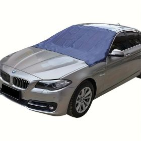 Magnetic Edges Windshield Snow Cover - Frost Windshield Cover - Snow, Ice, Frost Guard No More Scraping - Door Flaps Windproof Fits Most Car, SUV