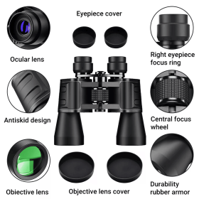 180x100 High Power Military Binoculars Day Night Vision Compact Waterproof Binoculars For Bird Watching Hunting Travel Football Games Stargazing