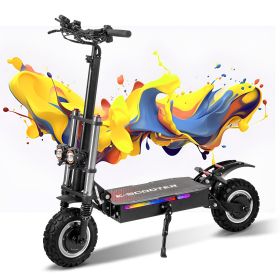 WHOSU  Electric Scooter Adults, 6000W Dual Motor Up to 50 mph, 62 Miles Range, 4 Braking System, 11'Off-Road Folding E-Scooter for Adults