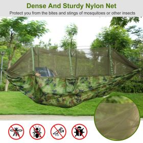 Camouflage Camping Hammock, Portable Double Hammock With Net