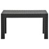 Patio Table Anthracite 22.8"x22.8"x16.1" PP Rattan