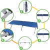 Portable Folding Camping Cot with Carrying Bag Army (Blue)