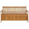 Patio Storage Bench 58.3" Solid Acacia Wood