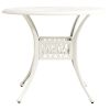 Patio Table White 35.4"x35.4"x29.1" Cast Aluminum