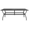 Patio Table Anthracite 74.8"x31.5"x28.3" Steel