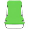 Folding Sun Loungers 2 pcs Steel and Fabric Green