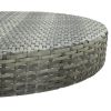 Patio Table Gray 29.7"x41.7" Poly Rattan