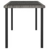 Patio Dining Table Gray 70.9"x27.6"x28.7" Poly Rattan