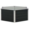 Raised Garden Bed Anthracite 50.8"x50.8"x17.7" Galvanized Steel