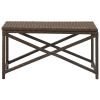 Patio Bench 31.5" Poly Rattan Brown