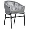 Patio Chairs 2 pcs Anthracite PE Rattan