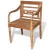Batavia Chairs 2 pcs Solid Teak Wood