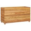 Raised Bed 39.4"x15.7"x21.7" Solid Wood Teak and Steel