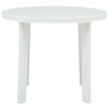 Patio Table White 35" Plastic