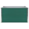Raised Garden Bed 39.4"x39.4"x17.7" Galvanized Steel Green