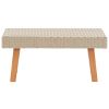 Patio Coffee Table Poly Rattan Beige