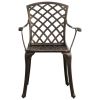 Patio Chairs 4 pcs Cast Aluminum Bronze