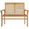 Patio Bench with Bright Green Cushion 44.1" Solid Teak Wood